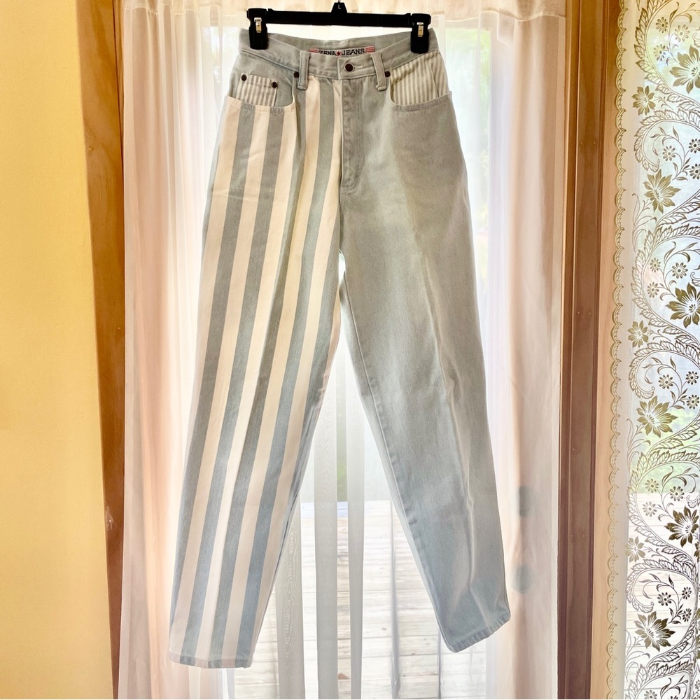 Vintage Zena Striped Denim Jeans Women’s Size 7